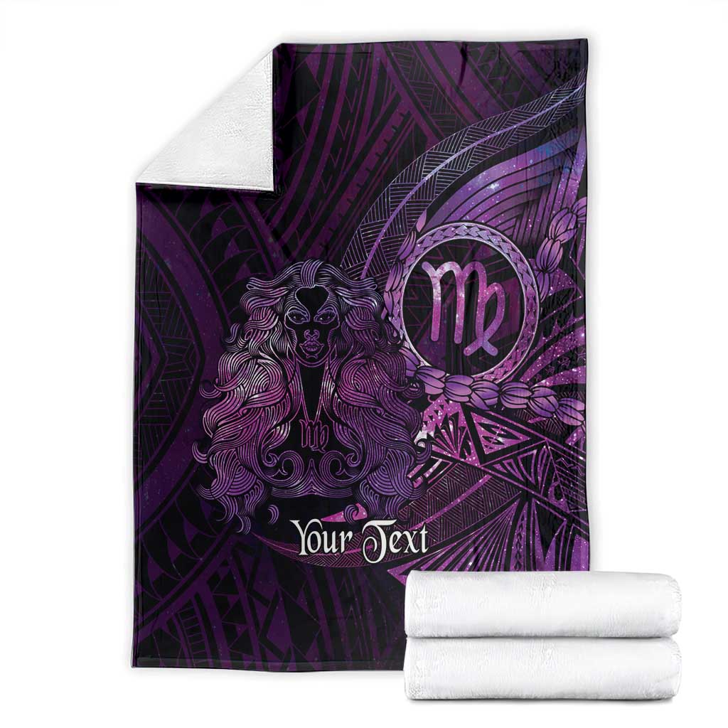 Personalised Polynesia Zodiac Virgo Blanket Galaxy Polynesian Pattern Chest Tattoo Style