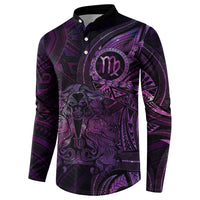 Personalised Polynesia Zodiac Virgo Button Sweatshirt Galaxy Polynesian Pattern Chest Tattoo Style