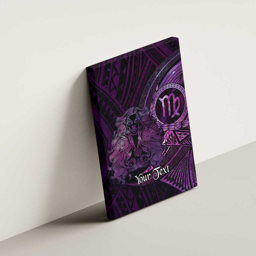 Personalised Polynesia Zodiac Virgo Canvas Wall Art Galaxy Polynesian Pattern Chest Tattoo Style