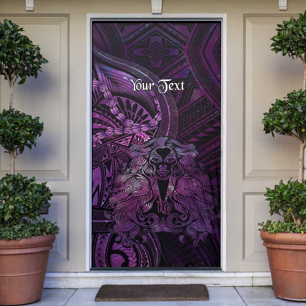 Personalised Polynesia Zodiac Virgo Door Cover Galaxy Polynesian Pattern Chest Tattoo Style