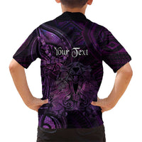 Personalised Polynesia Zodiac Virgo Family Matching Mermaid Dress and Hawaiian Shirt Galaxy Polynesian Pattern Chest Tattoo Style