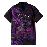 Personalised Polynesia Zodiac Virgo Family Matching Mermaid Dress and Hawaiian Shirt Galaxy Polynesian Pattern Chest Tattoo Style