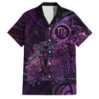 Personalised Polynesia Zodiac Virgo Family Matching Summer Maxi Dress and Hawaiian Shirt Galaxy Polynesian Pattern Chest Tattoo Style