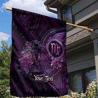Personalised Polynesia Zodiac Virgo Garden Flag Galaxy Polynesian Pattern Chest Tattoo Style