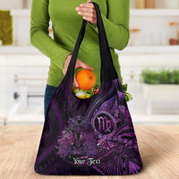 Personalised Polynesia Zodiac Virgo Grocery Bag Galaxy Polynesian Pattern Chest Tattoo Style
