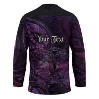 Personalised Polynesia Zodiac Virgo Hockey Jersey Galaxy Polynesian Pattern Chest Tattoo Style