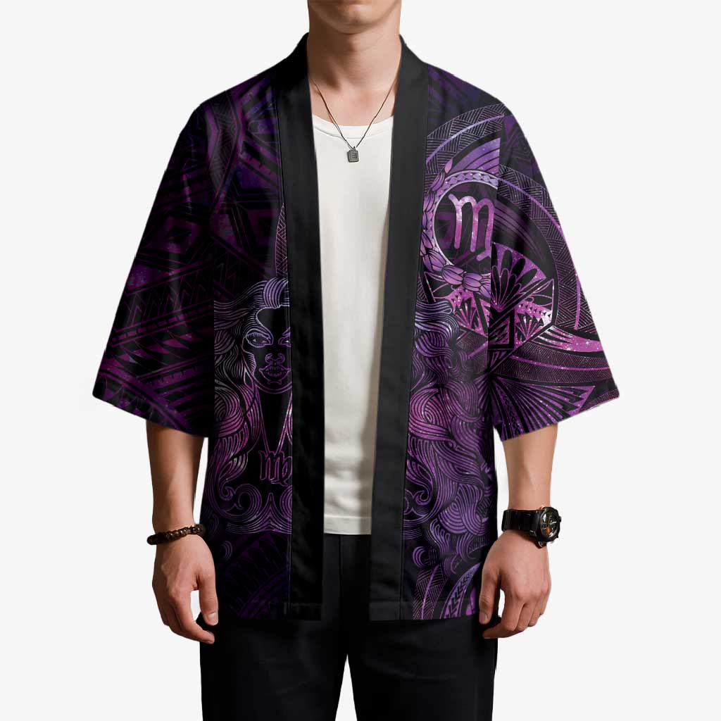 Personalised Polynesia Zodiac Virgo Kimono Galaxy Polynesian Pattern Chest Tattoo Style