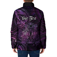 Personalised Polynesia Zodiac Virgo Padded Jacket Galaxy Polynesian Pattern Chest Tattoo Style