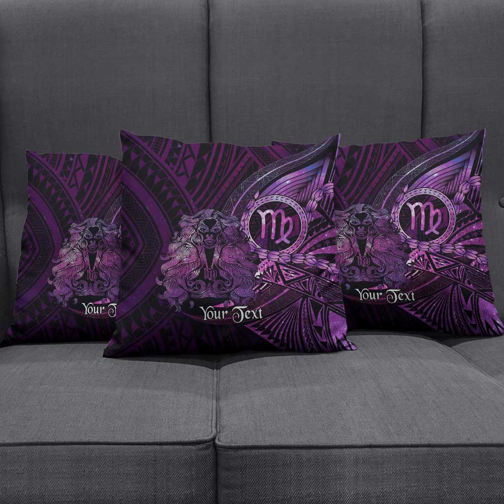 Personalised Polynesia Zodiac Virgo Pillow Cover Galaxy Polynesian Pattern Chest Tattoo Style
