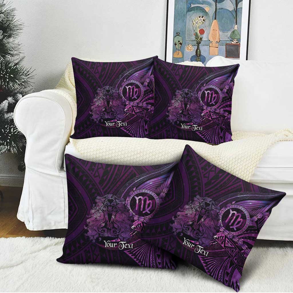 Personalised Polynesia Zodiac Virgo Pillow Cover Galaxy Polynesian Pattern Chest Tattoo Style