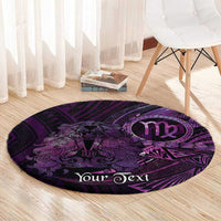 Personalised Polynesia Zodiac Virgo Round Carpet Galaxy Polynesian Pattern Chest Tattoo Style