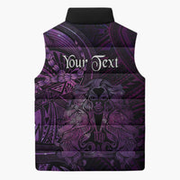 Personalised Polynesia Zodiac Virgo Sleeveless Puffer Jacket Galaxy Polynesian Pattern Chest Tattoo Style