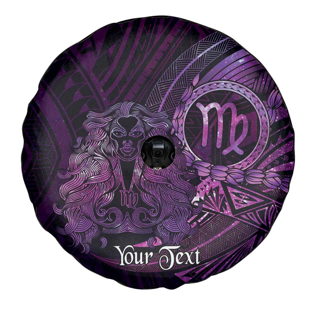 Personalised Polynesia Zodiac Virgo Spare Tire Cover Galaxy Polynesian Pattern Chest Tattoo Style