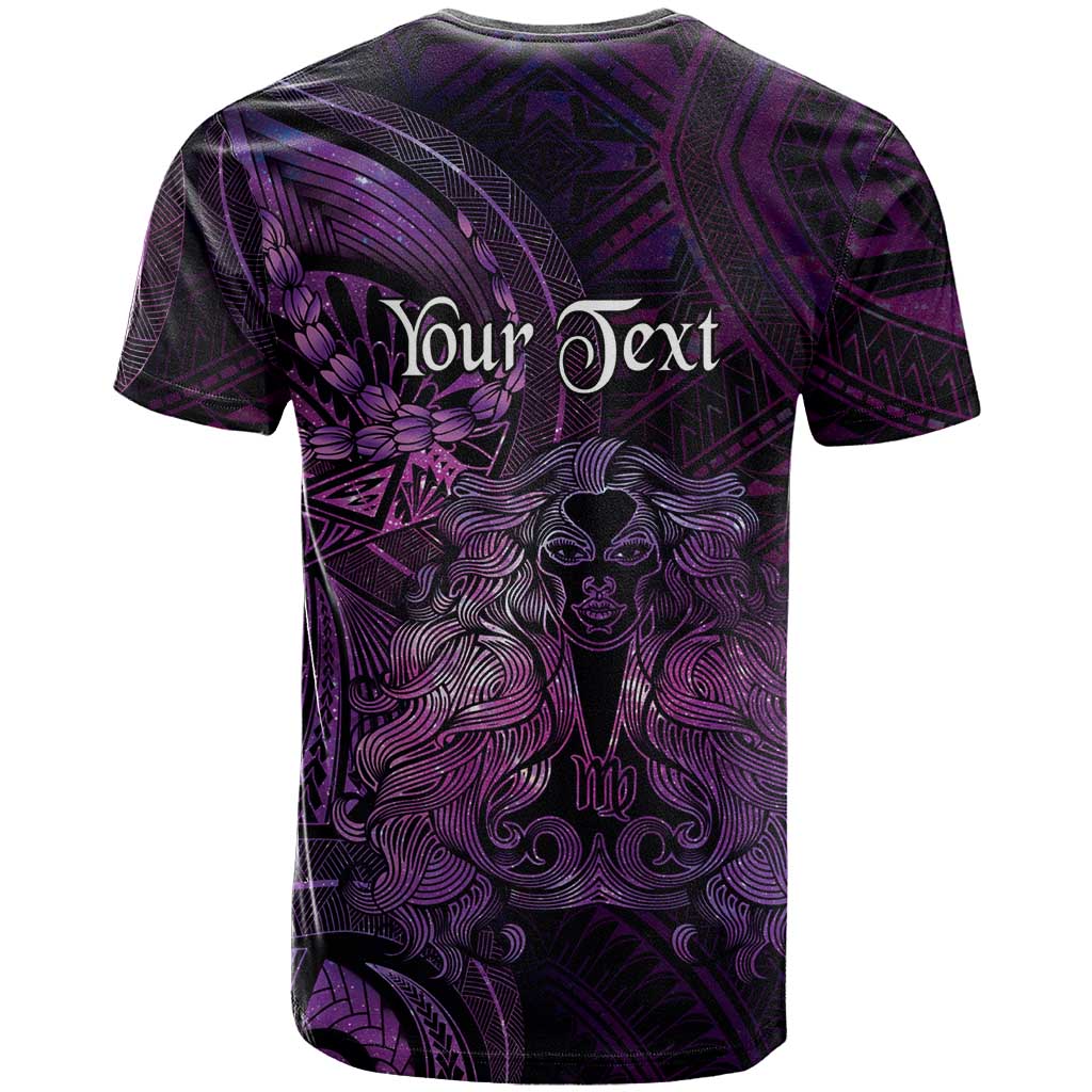 Personalised Polynesia Zodiac Virgo T Shirt Galaxy Polynesian Pattern Chest Tattoo Style