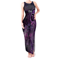 Personalised Polynesia Zodiac Virgo Tank Maxi Dress Galaxy Polynesian Pattern Chest Tattoo Style