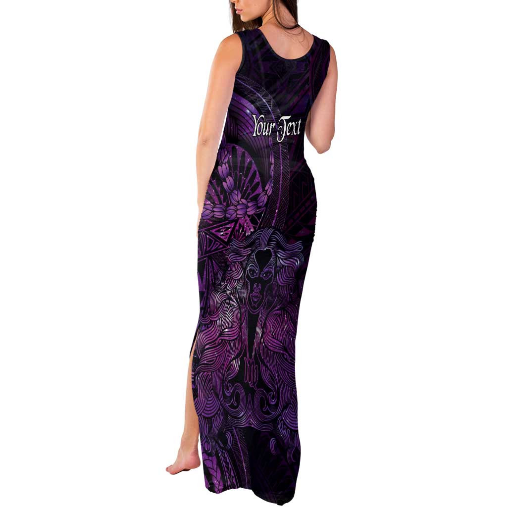 Personalised Polynesia Zodiac Virgo Tank Maxi Dress Galaxy Polynesian Pattern Chest Tattoo Style