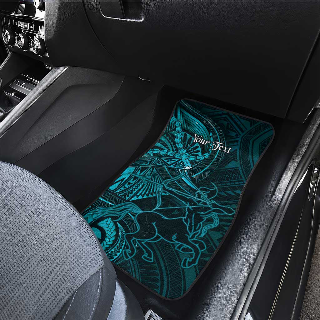 Personalised Polynesia Zodiac Sagittarius Car Mats Galaxy Polynesian Pattern Chest Tattoo Style