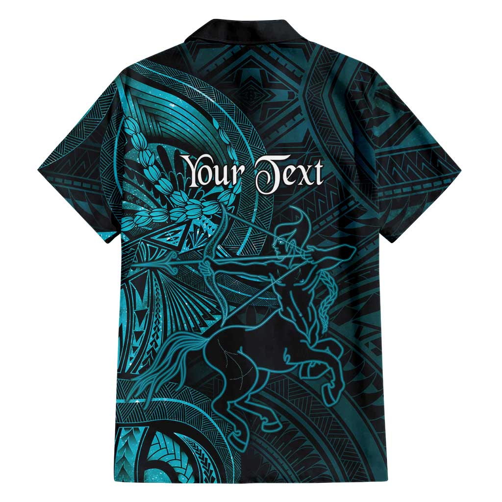 Personalised Polynesia Zodiac Sagittarius Family Matching Long Sleeve Bodycon Dress and Hawaiian Shirt Galaxy Polynesian Pattern Chest Tattoo Style LT14 - Polynesian Pride