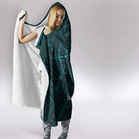 Personalised Polynesia Zodiac Sagittarius Hooded Blanket Galaxy Polynesian Pattern Chest Tattoo Style