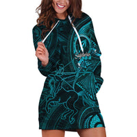 Personalised Polynesia Zodiac Sagittarius Hoodie Dress Galaxy Polynesian Pattern Chest Tattoo Style