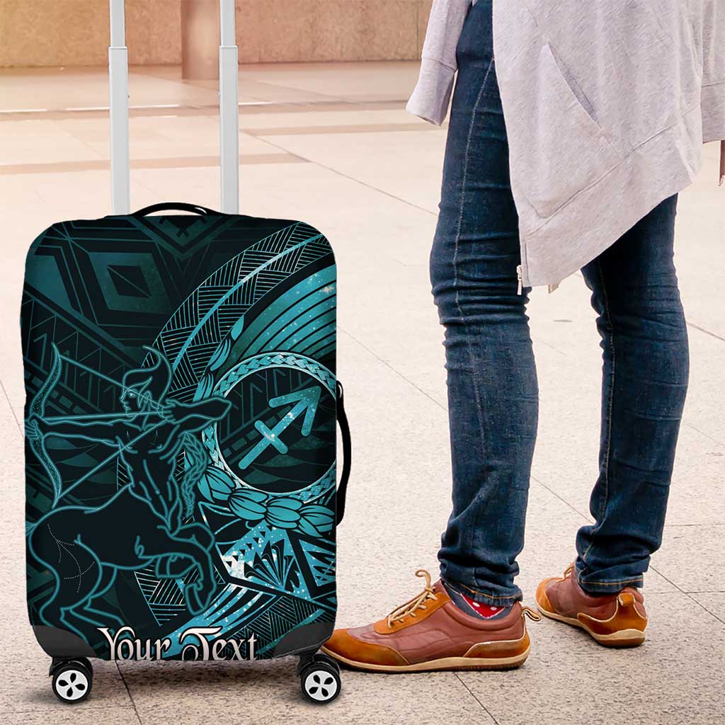 Personalised Polynesia Zodiac Sagittarius Luggage Cover Galaxy Polynesian Pattern Chest Tattoo Style