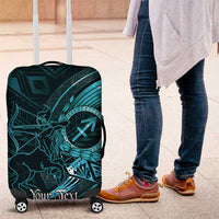Personalised Polynesia Zodiac Sagittarius Luggage Cover Galaxy Polynesian Pattern Chest Tattoo Style