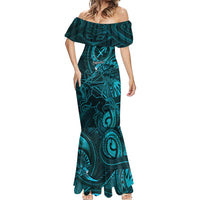 Personalised Polynesia Zodiac Sagittarius Mermaid Dress Galaxy Polynesian Pattern Chest Tattoo Style