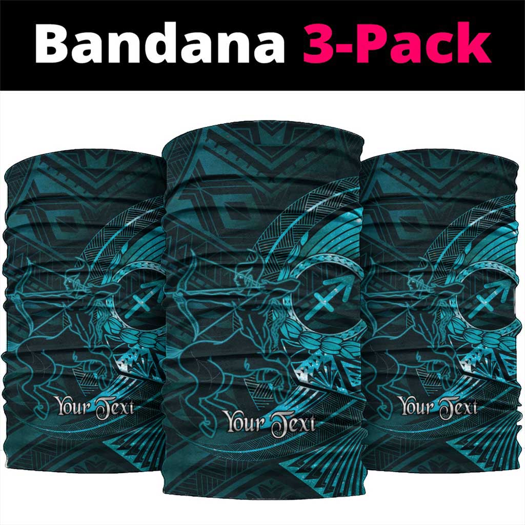 Personalised Polynesia Zodiac Sagittarius Neck Gaiter Galaxy Polynesian Pattern Chest Tattoo Style