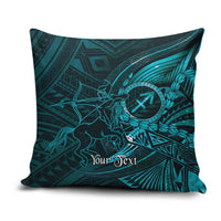 Personalised Polynesia Zodiac Sagittarius Pillow Cover Galaxy Polynesian Pattern Chest Tattoo Style