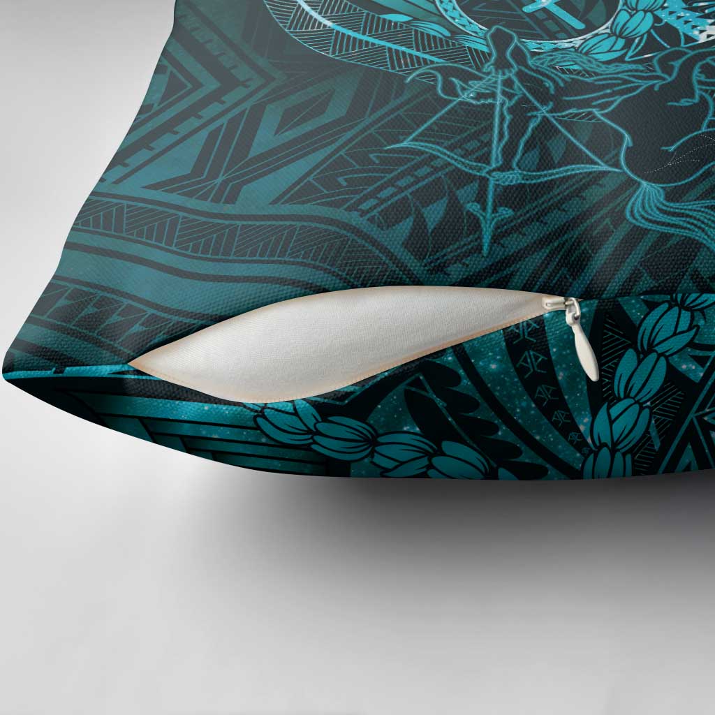 Personalised Polynesia Zodiac Sagittarius Pillow Cover Galaxy Polynesian Pattern Chest Tattoo Style