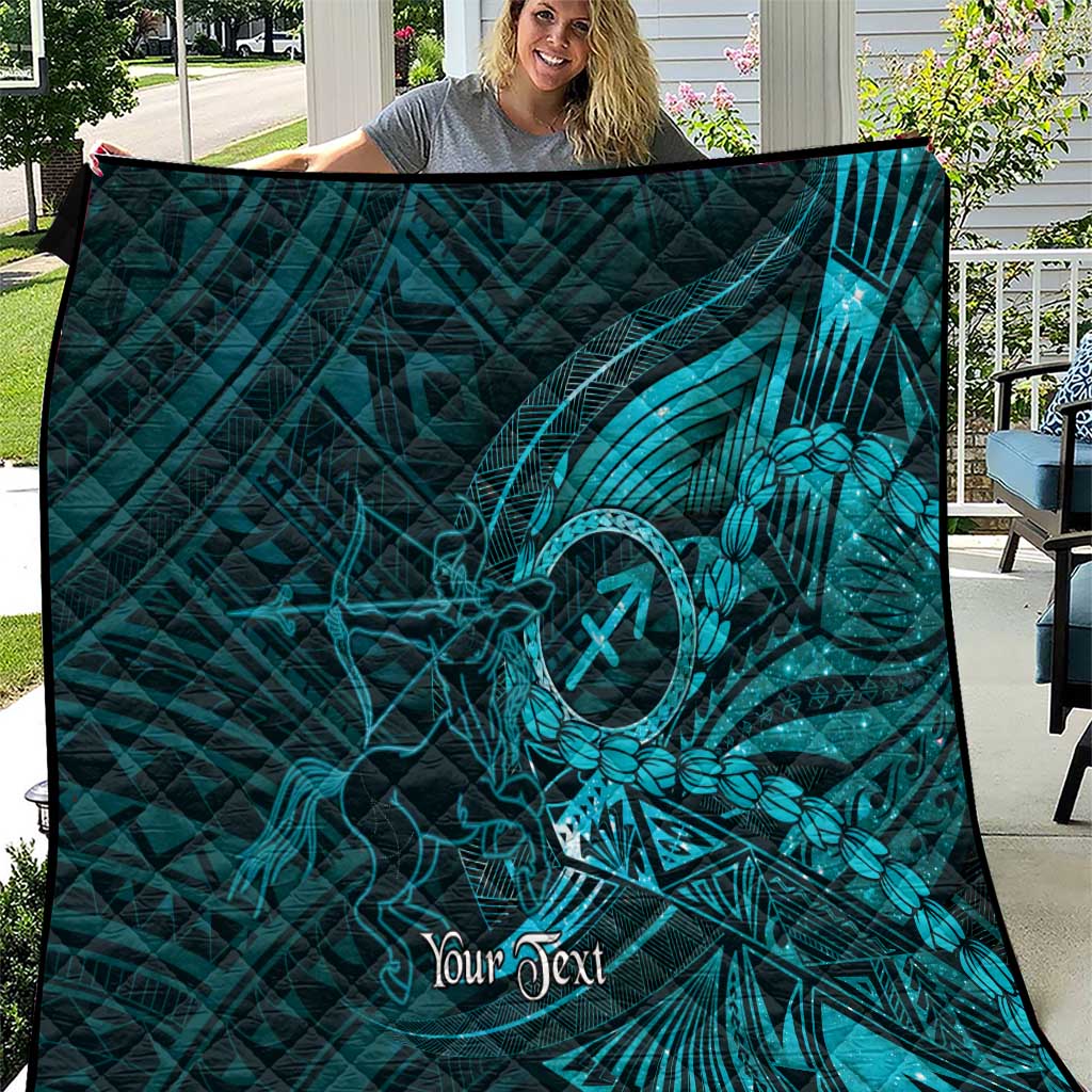 Personalised Polynesia Zodiac Sagittarius Quilt Galaxy Polynesian Pattern Chest Tattoo Style