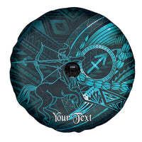 Personalised Polynesia Zodiac Sagittarius Spare Tire Cover Galaxy Polynesian Pattern Chest Tattoo Style