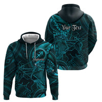 Personalised Polynesia Zodiac Sagittarius Zip Hoodie Galaxy Polynesian Pattern Chest Tattoo Style