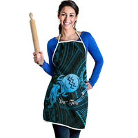 Personalised Polynesia Zodiac Aquarius Apron Galaxy Polynesian Pattern Chest Tattoo Style