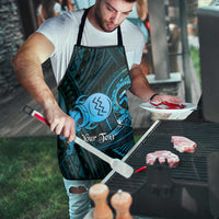 Personalised Polynesia Zodiac Aquarius Apron Galaxy Polynesian Pattern Chest Tattoo Style