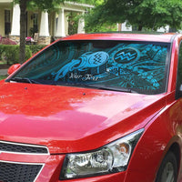 Personalised Polynesia Zodiac Aquarius Auto Sun Shade Galaxy Polynesian Pattern Chest Tattoo Style