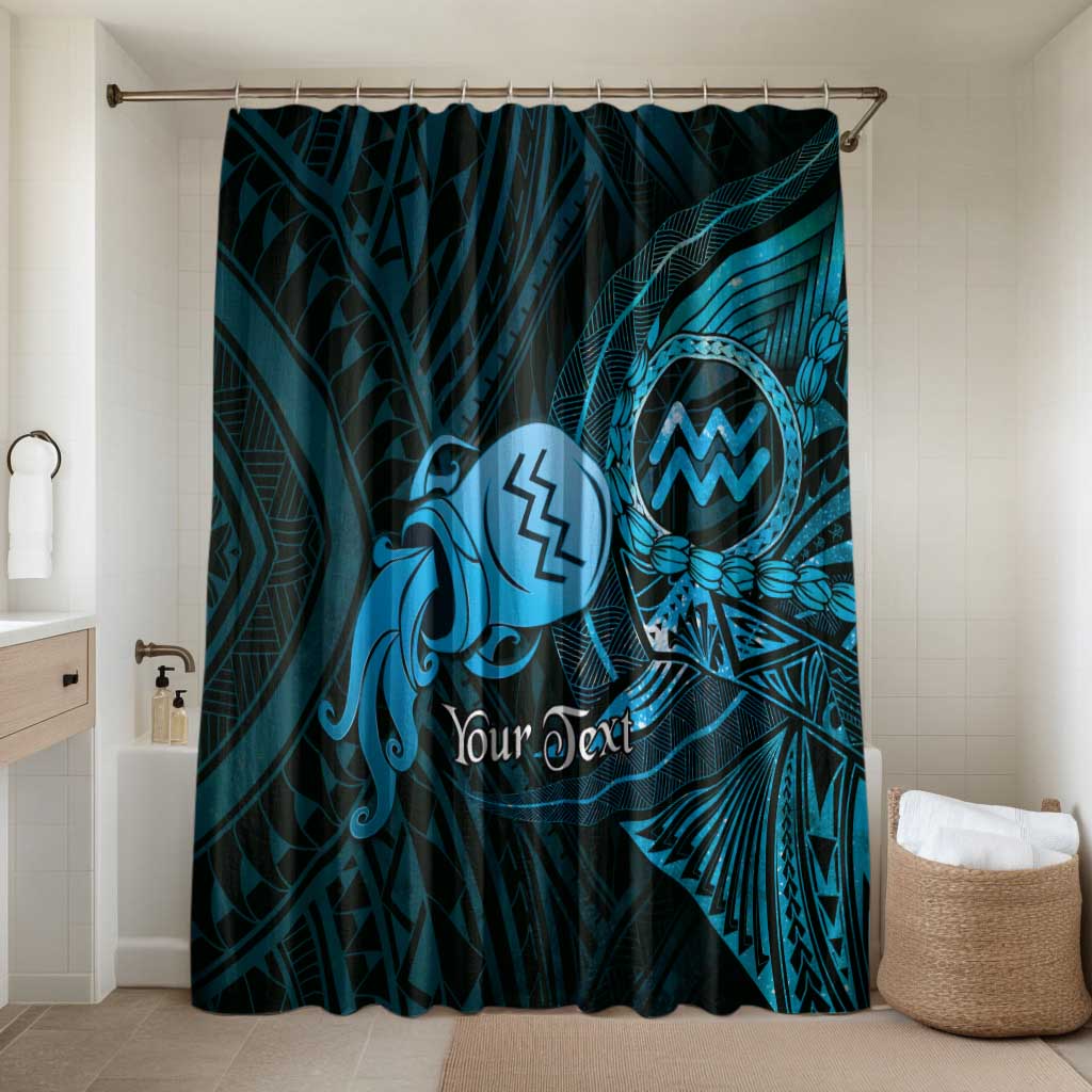 Personalised Polynesia Zodiac Aquarius Bathroom Set Galaxy Polynesian Pattern Chest Tattoo Style