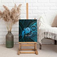 Personalised Polynesia Zodiac Aquarius Canvas Wall Art Galaxy Polynesian Pattern Chest Tattoo Style