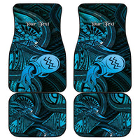 Personalised Polynesia Zodiac Aquarius Car Mats Galaxy Polynesian Pattern Chest Tattoo Style