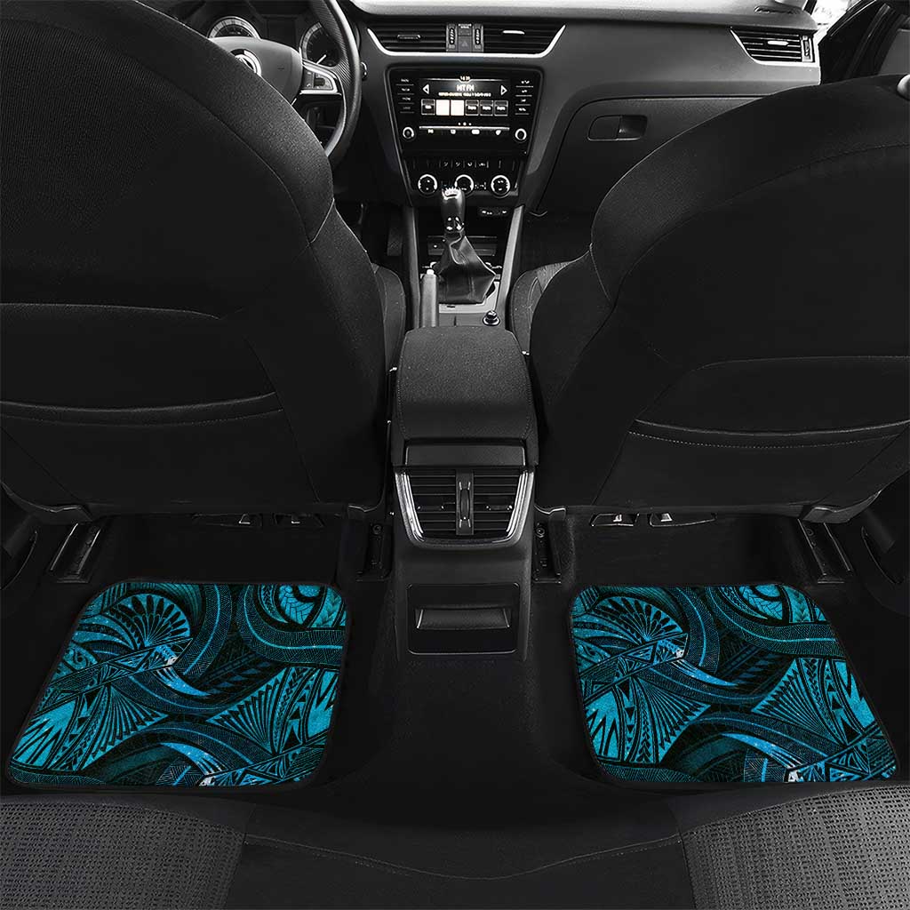 Personalised Polynesia Zodiac Aquarius Car Mats Galaxy Polynesian Pattern Chest Tattoo Style