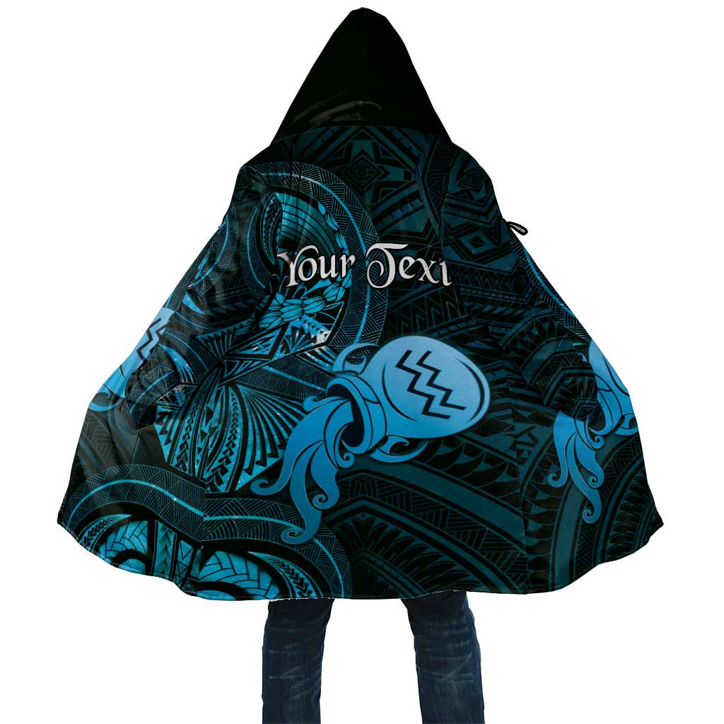 Personalised Polynesia Zodiac Aquarius Cloak Galaxy Polynesian Pattern Chest Tattoo Style