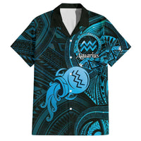 Personalised Polynesia Zodiac Aquarius Family Matching Mermaid Dress and Hawaiian Shirt Galaxy Polynesian Pattern Chest Tattoo Style