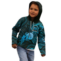 Personalised Polynesia Zodiac Aquarius Kid Hoodie Galaxy Polynesian Pattern Chest Tattoo Style