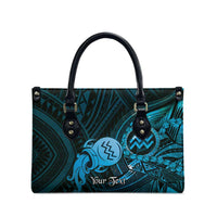 Personalised Polynesia Zodiac Aquarius Leather Bag Galaxy Polynesian Pattern Chest Tattoo Style