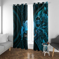 Personalised Polynesia Zodiac Aquarius Window Curtain Galaxy Polynesian Pattern Chest Tattoo Style