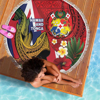 Hawaii And Tonga Beach Blanket Shark Tattoo With Tongan Coat Of Arms