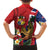Hawaii And Tonga Family Matching Long Sleeve Bodycon Dress and Hawaiian Shirt Shark Tattoo With Tongan Coat Of Arms