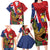Hawaii And Tonga Family Matching Long Sleeve Bodycon Dress and Hawaiian Shirt Shark Tattoo With Tongan Coat Of Arms