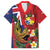 Hawaii And Tonga Family Matching Long Sleeve Bodycon Dress and Hawaiian Shirt Shark Tattoo With Tongan Coat Of Arms