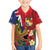 Hawaii And Tonga Family Matching Long Sleeve Bodycon Dress and Hawaiian Shirt Shark Tattoo With Tongan Coat Of Arms